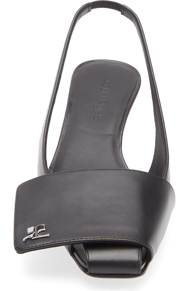 Courrèges Fold Kitten Heel Slingback Pump, Alternate, color, Black