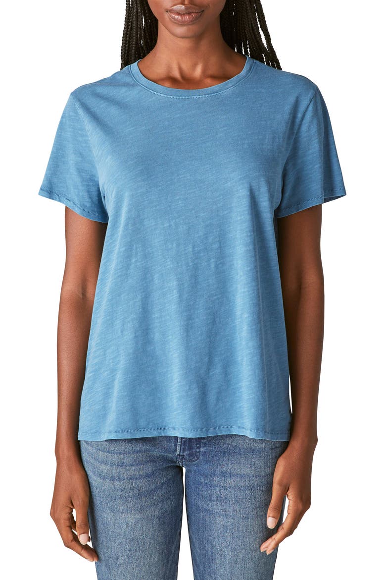 Classic Cotton Slub T-Shirt, Main, color, OIL BLUE
