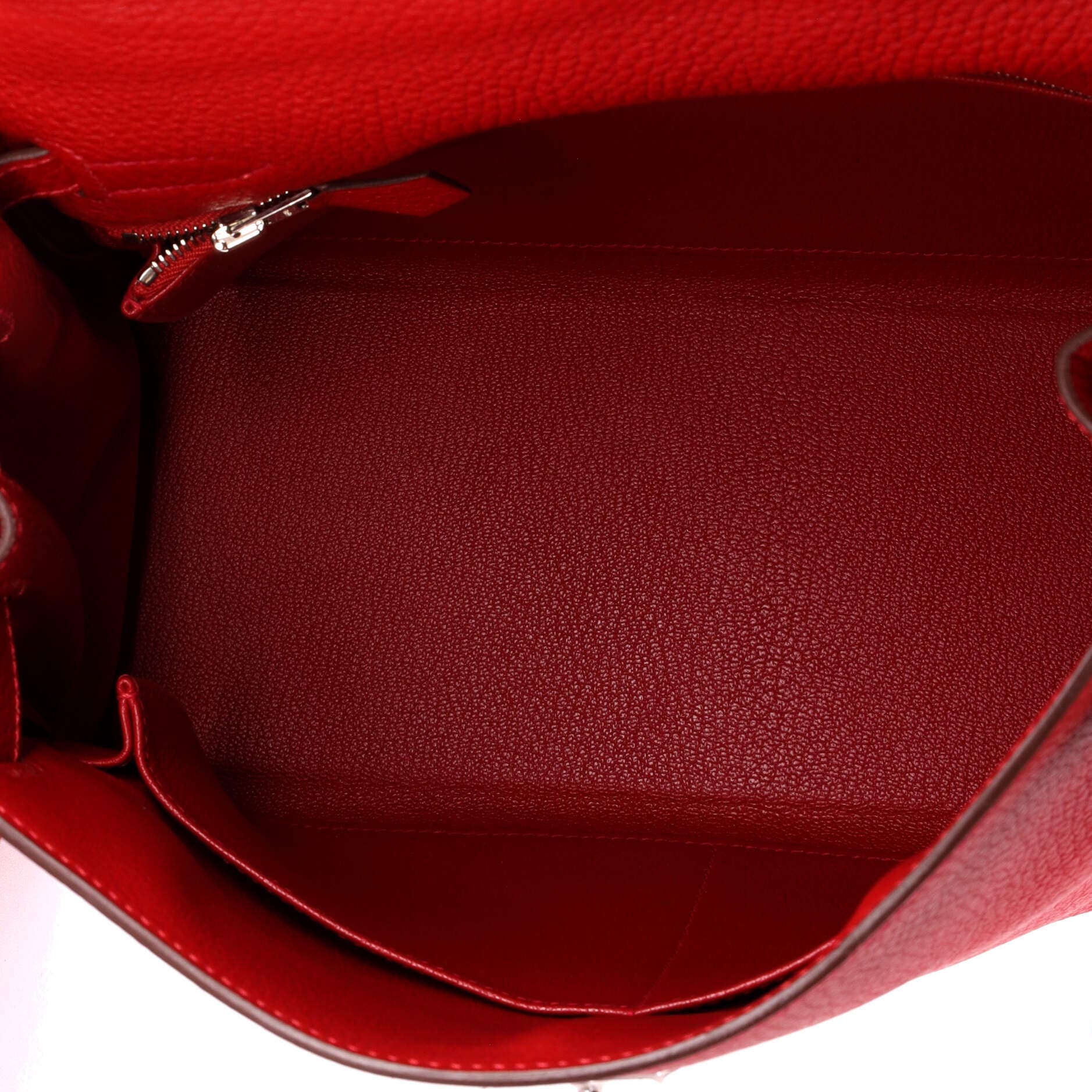 Kelly Handbag Red Togo with Palladium Hardware 28, Alternate, color, Red