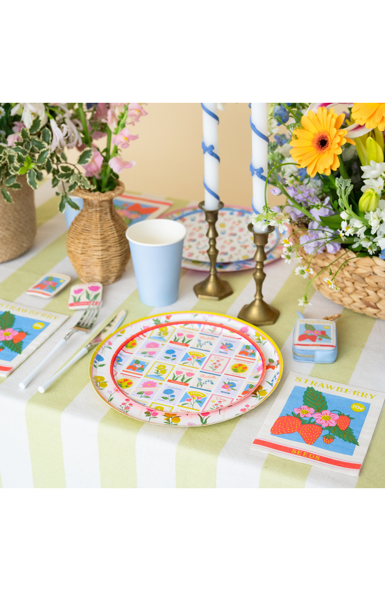 Jollity & Co. In Bloom Floral Bag Charms, Alternate, color, Strawberry