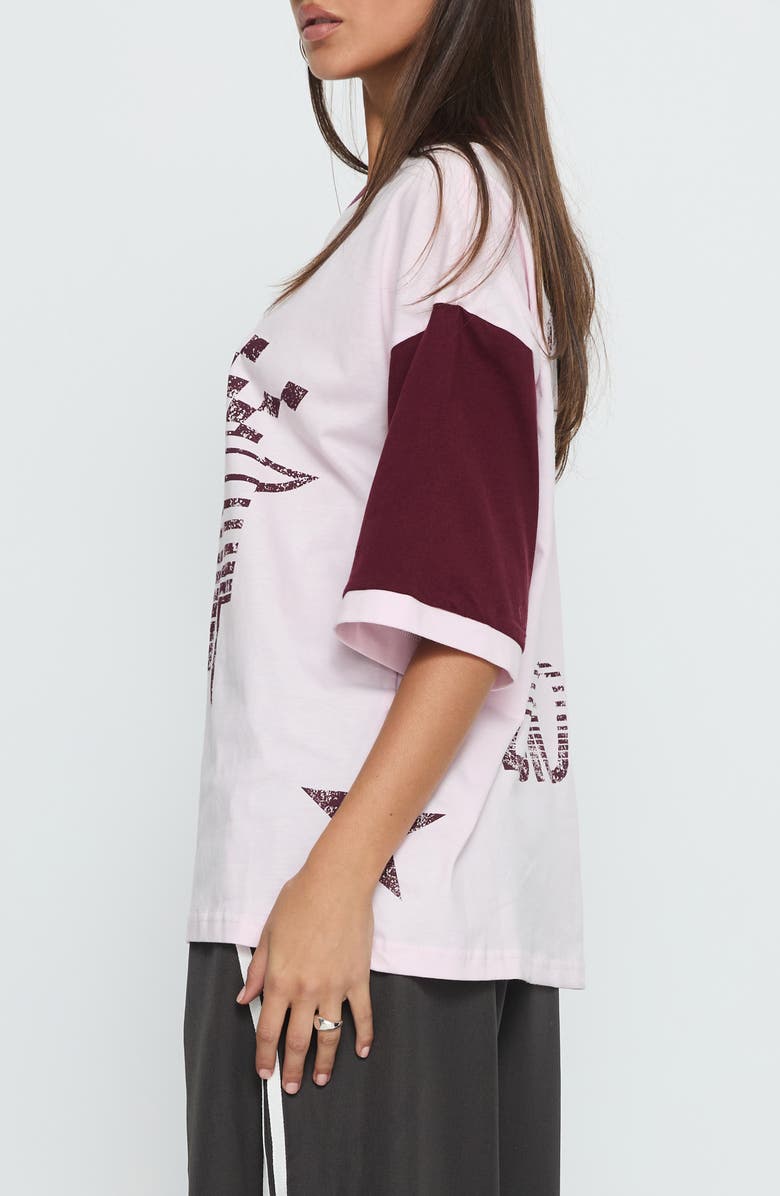 Princess Polly Nachell Oversize Graphic T-Shirt, Alternate, color, Pink