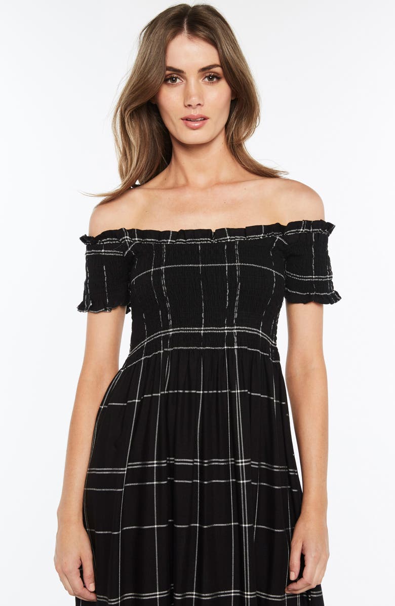Bardot Cindy Off the Shoulder Dress, Alternate, color, 