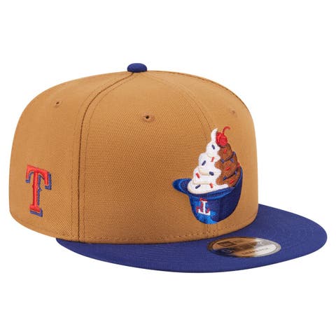 Men's New Era Khaki/Dark Blue Texas Rangers Ice Cream 9FIFTY Snapback Hat