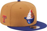 New Era Men's New Era Khaki/Dark Blue Texas Rangers Ice Cream 9FIFTY Snapback Hat