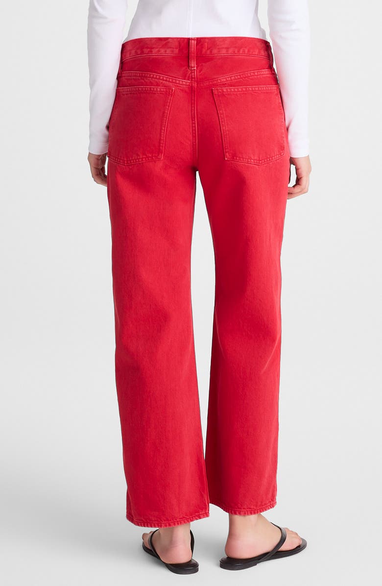 Madewell Low Slung Baggy Crop Jeans, Alternate, color, Varsity Red