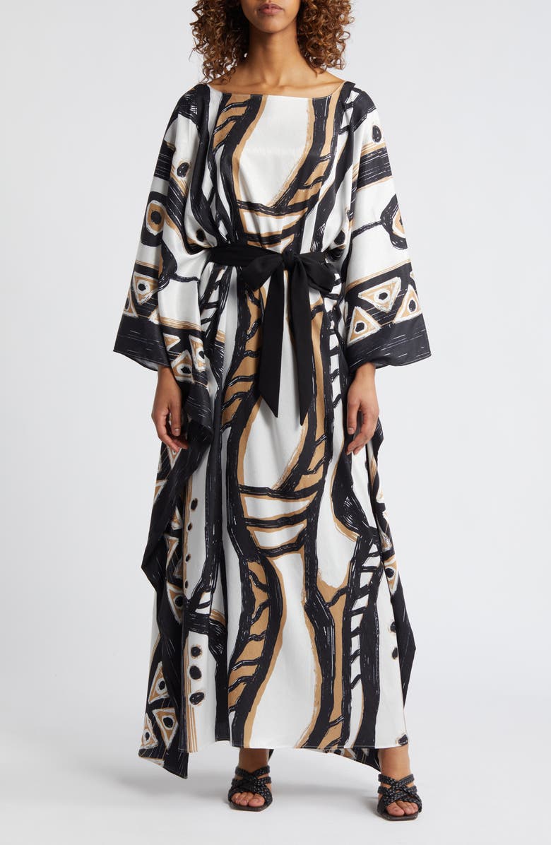 DIARRABLU Sini Print Wrap Dress, Main, color,