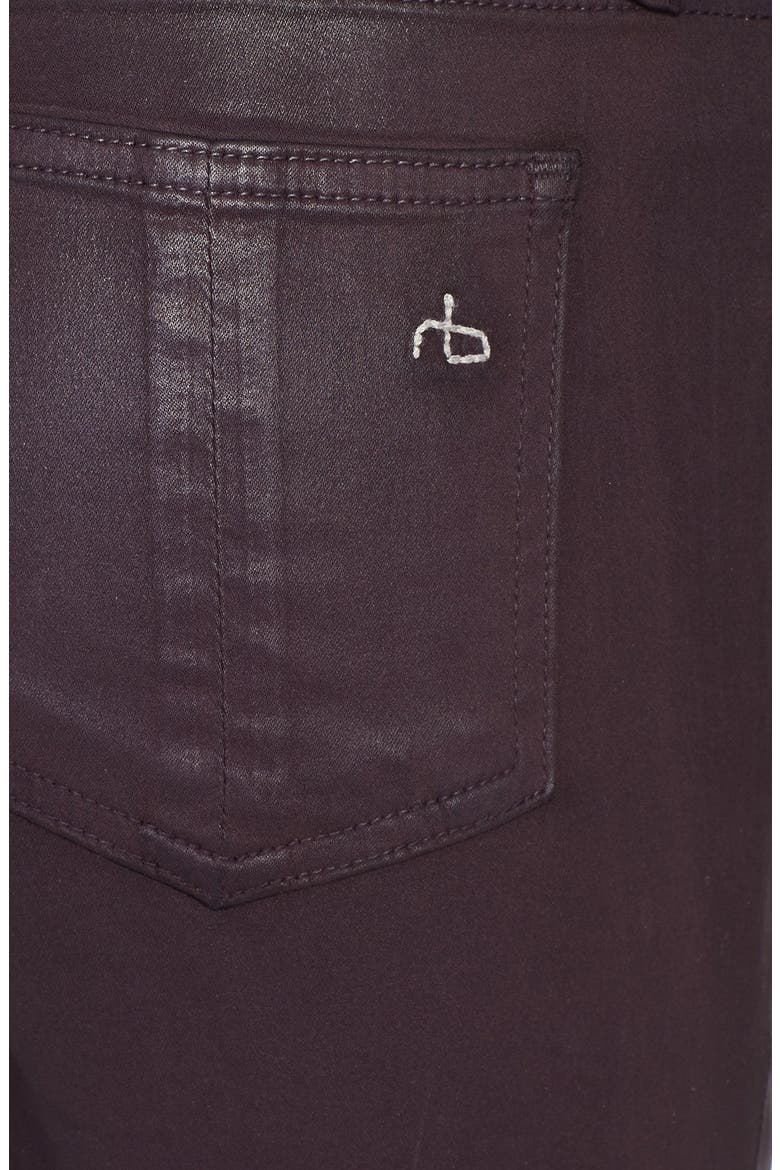 Plush Twill Leggings, Alternate, color, COATED WINE