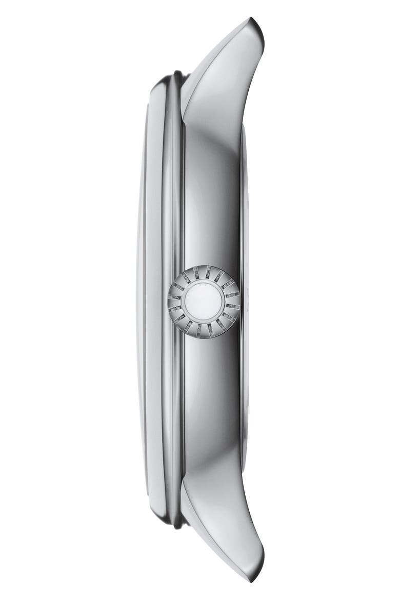 Odaci-T Leather Strap Watch, 33mm, Alternate, color, WHITE MOTHER OF PEARL