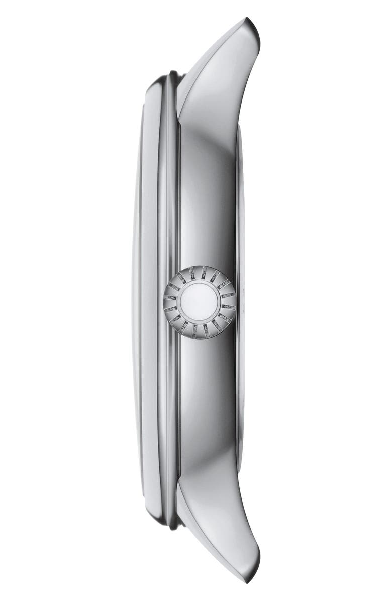 Tissot Odaci-T Leather Strap Watch, 33mm, Alternate, color, White Mother Of Pearl