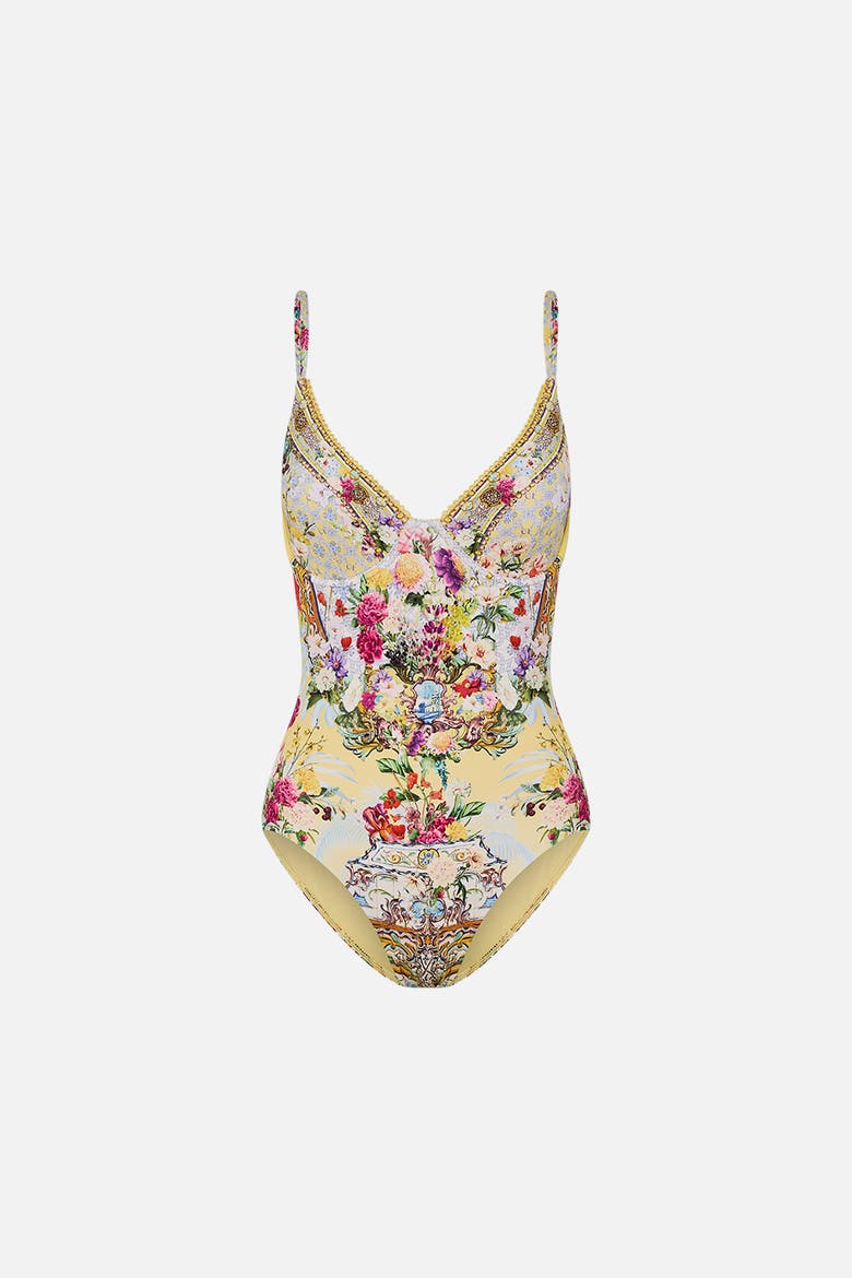 Soft Cup Underwire One Piece Flor Fantastica, Alternate, color, Flor Fantastica