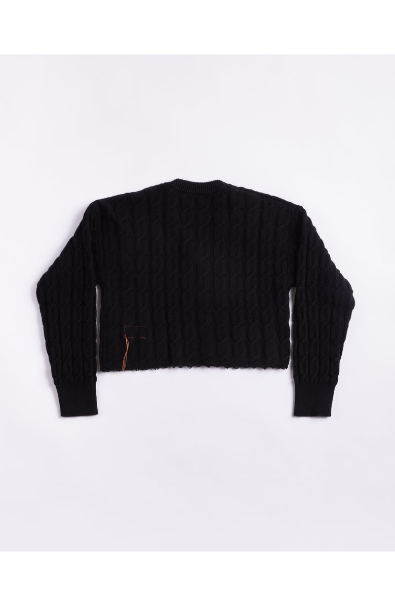 Fortela Cotton Knit Sweater, Alternate, color, Black