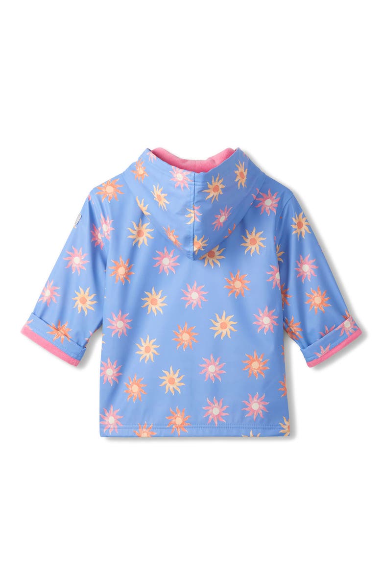 Kids' Faded Suns Waterproof Hooded Raincoat, Alternate, color, BLUE