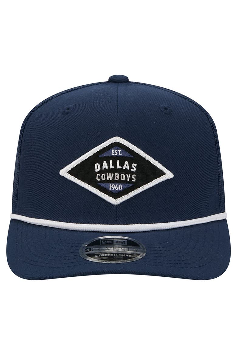 Men's New Era  Navy Dallas Cowboys 9SEVENTY Team Rope Stretch-Snap Hat, Alternate, color, Navy