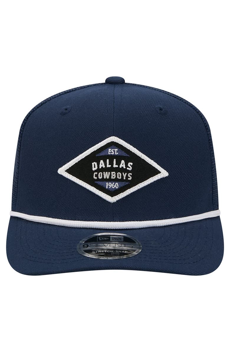 New Era Men's New Era  Navy Dallas Cowboys 9SEVENTY Team Rope Stretch-Snap Hat, Alternate, color, Navy