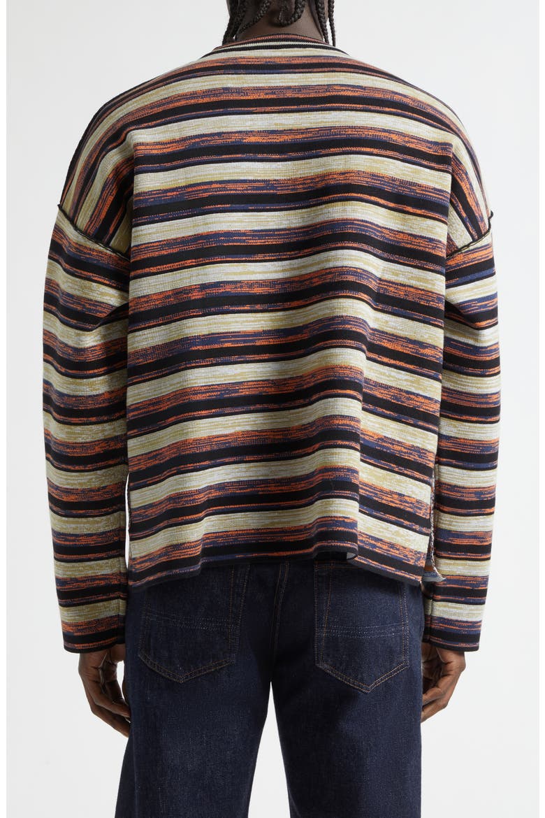Matt Space Dyed Stripe One of a Kind Shirt Jacket, Alternate, color, BLACK MULTI