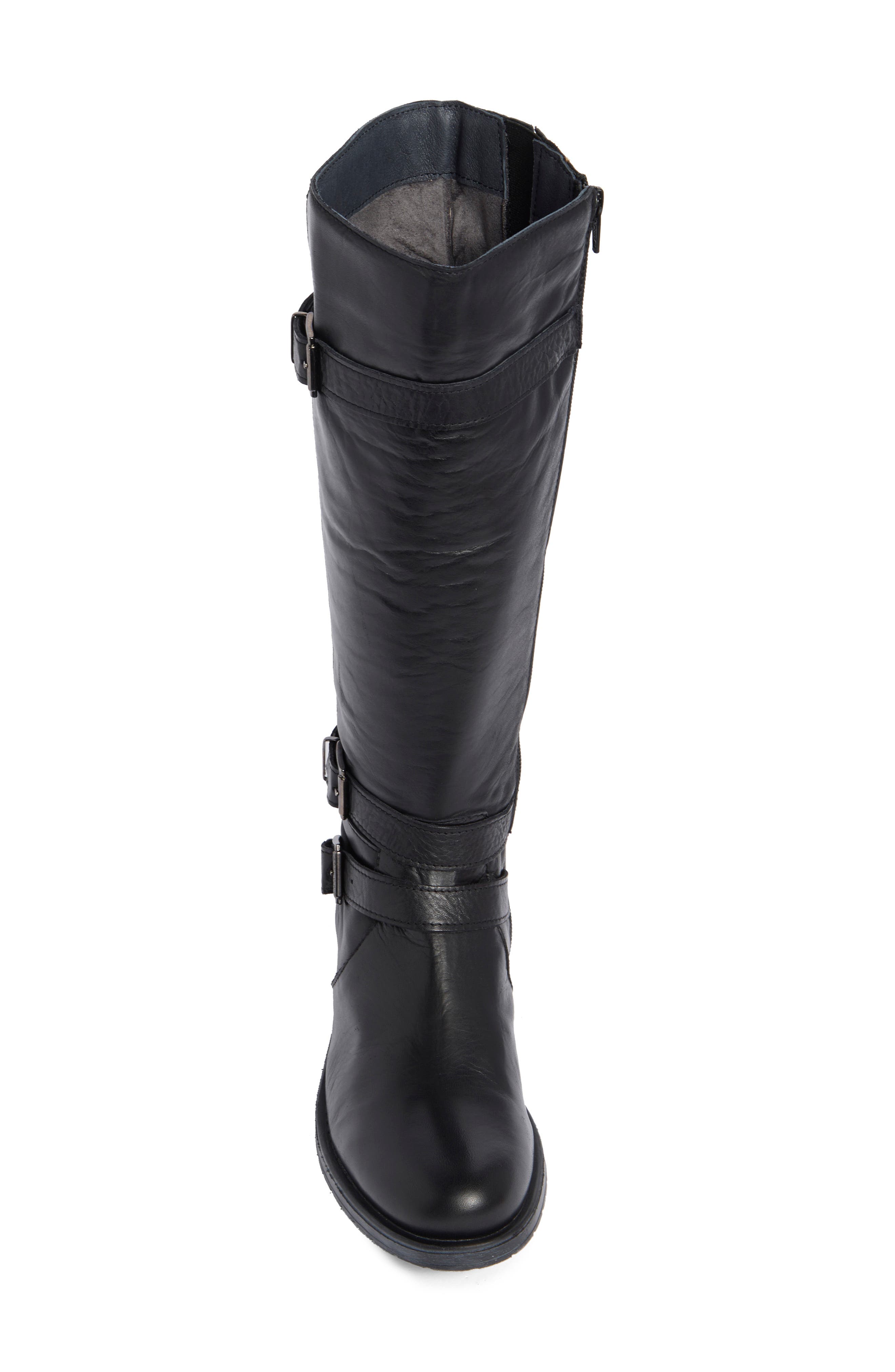 Payson Tall Leather Boot, Alternate, color, BLACK