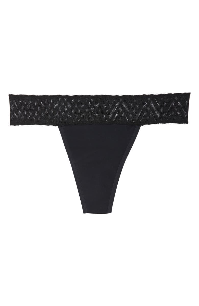 Thinx Lace Period Light Absorbency Thong, Alternate, color,