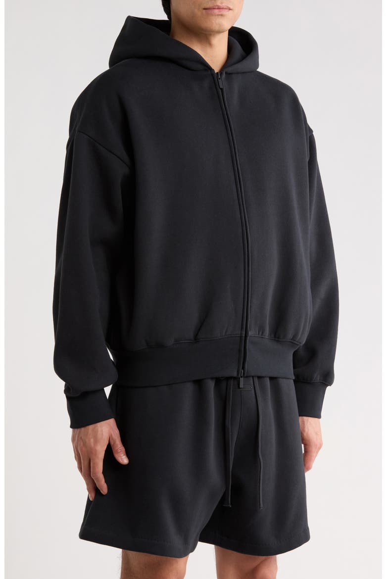 Classic Fit Fleece Zip Hoodie, Alternate, color, VINTAGE BLACK