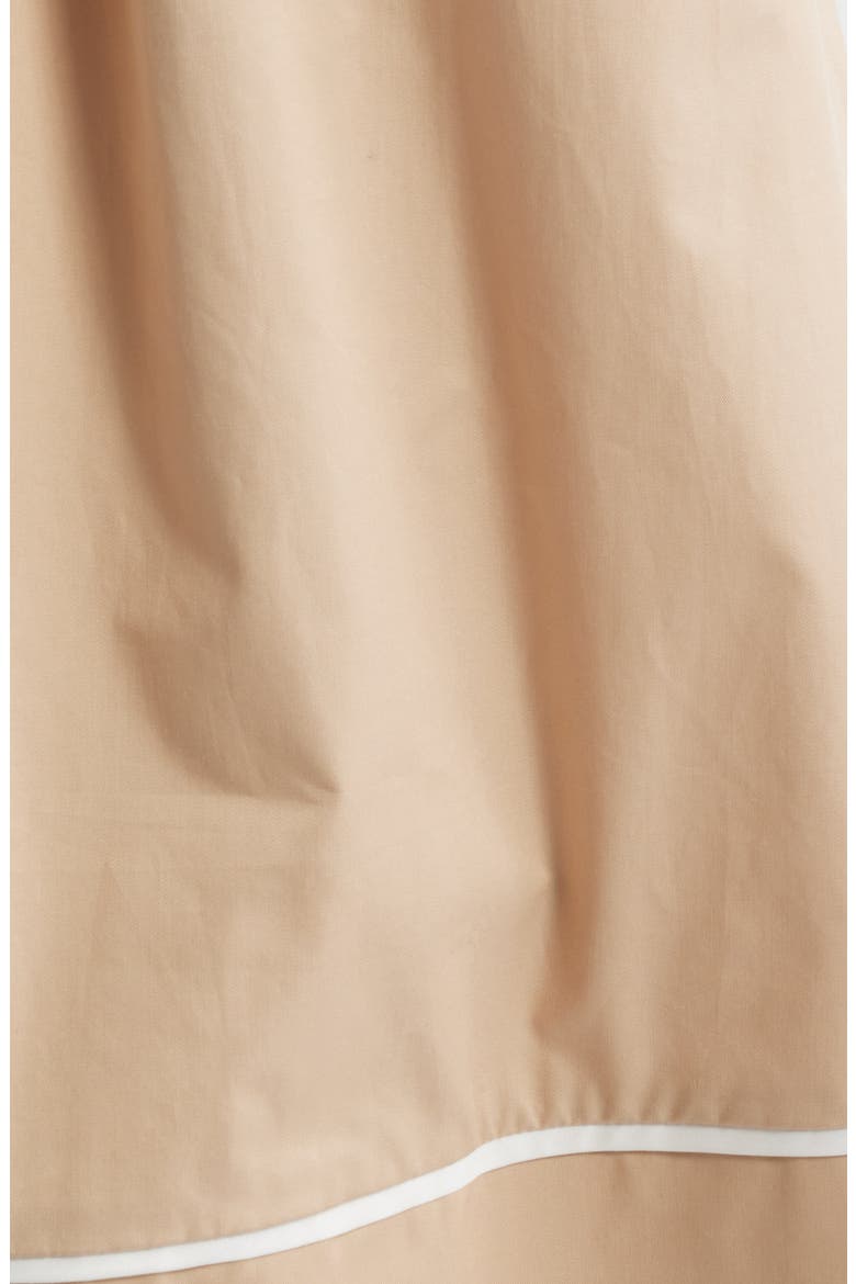 Tie Waist Midi Shirtdress, Alternate, color, KHAKI/ WHITE