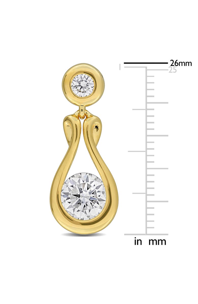 Julianna B. Moissanite Teardrop Earrings Yellow Plated Silver, Alternate, color, Yellow-Plated Sterling Silver