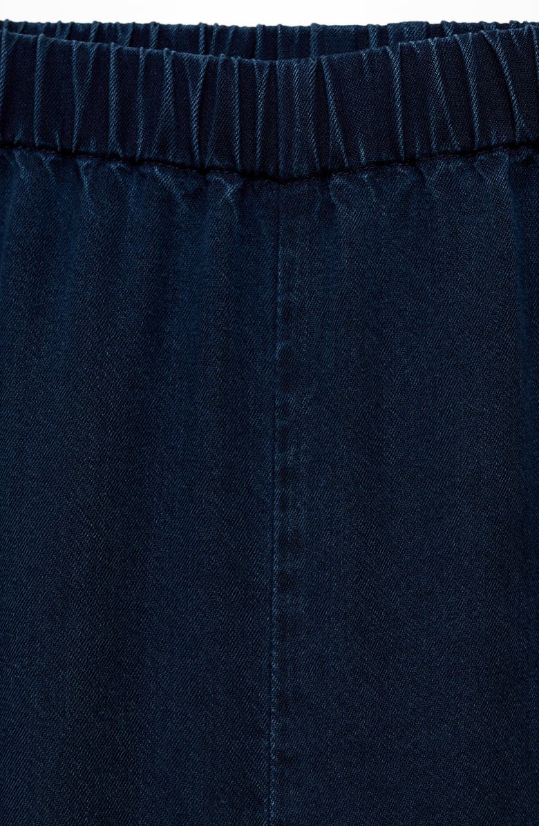 MANGO Pull-On Wide Leg Pants, Alternate, color, Dark Blue