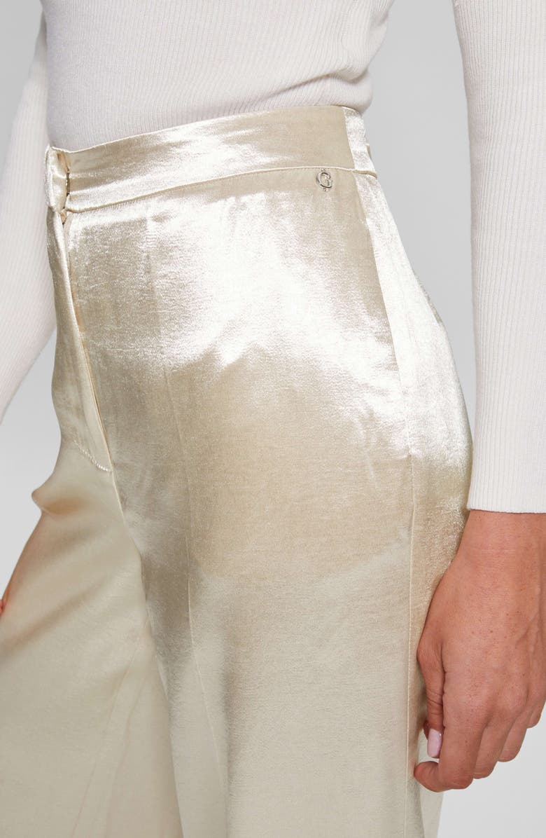 GUESS Brisilda High Waist Wide Leg Satin Pants, Alternate, color,