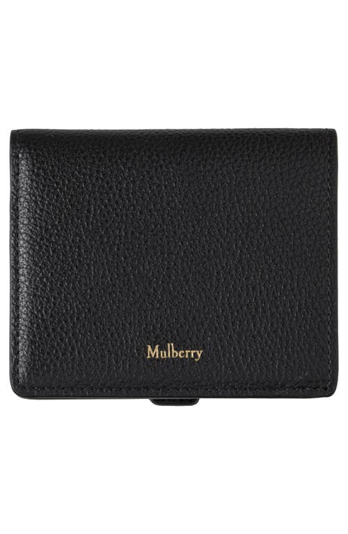 Mulberry Small Roxanne Classic Grained Leather Wallet In Black