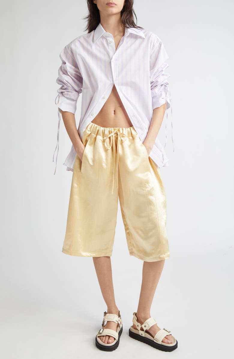 JULIE KEGELS Celeste Reversed Stripe Cotton Poplin Button-Up Shirt, Alternate, color, 