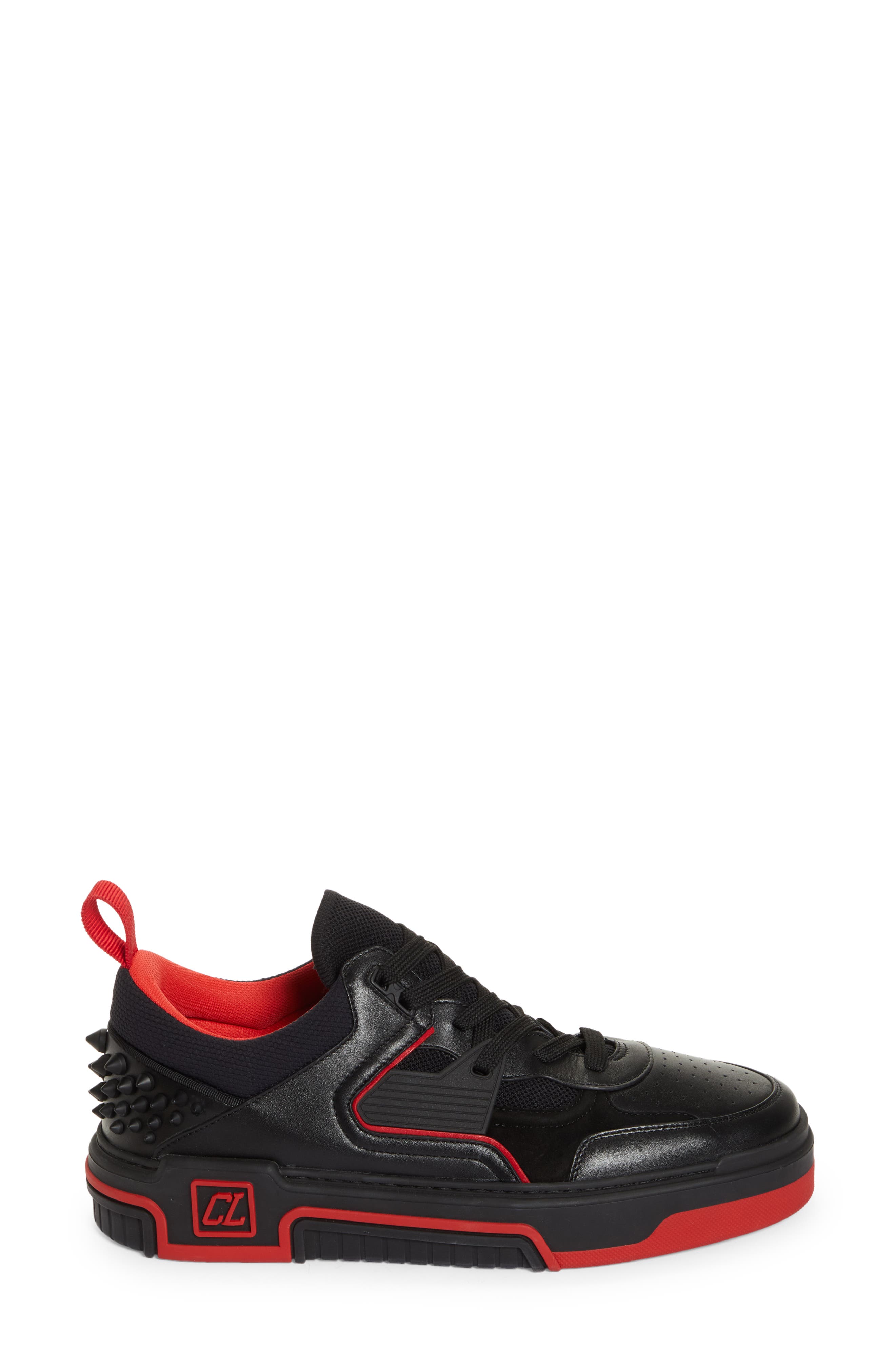 Christian Louboutin Astroloubi Spike Sneaker, Alternate, color, H358 Black/Loubi