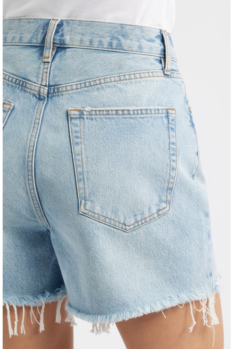 The Everyday Fray Hem High Waist Denim Shorts, Alternate, color, SWINDLE