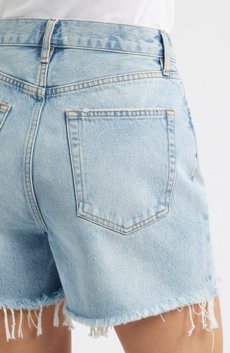 FRAME The Everyday Fray Hem High Waist Denim Shorts, Alternate, color, Swindle