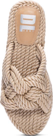 Knotty Rope Platform Sandal