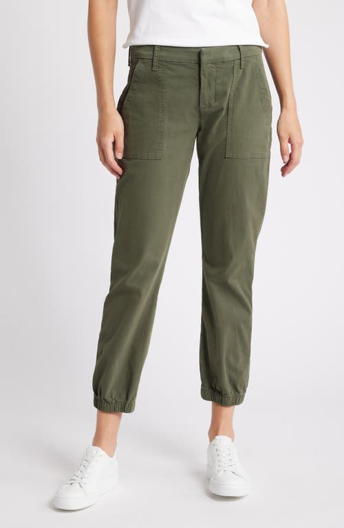 Frank & Eileen Foxrock The Italian Stretch Cotton Utility Joggers in Army 