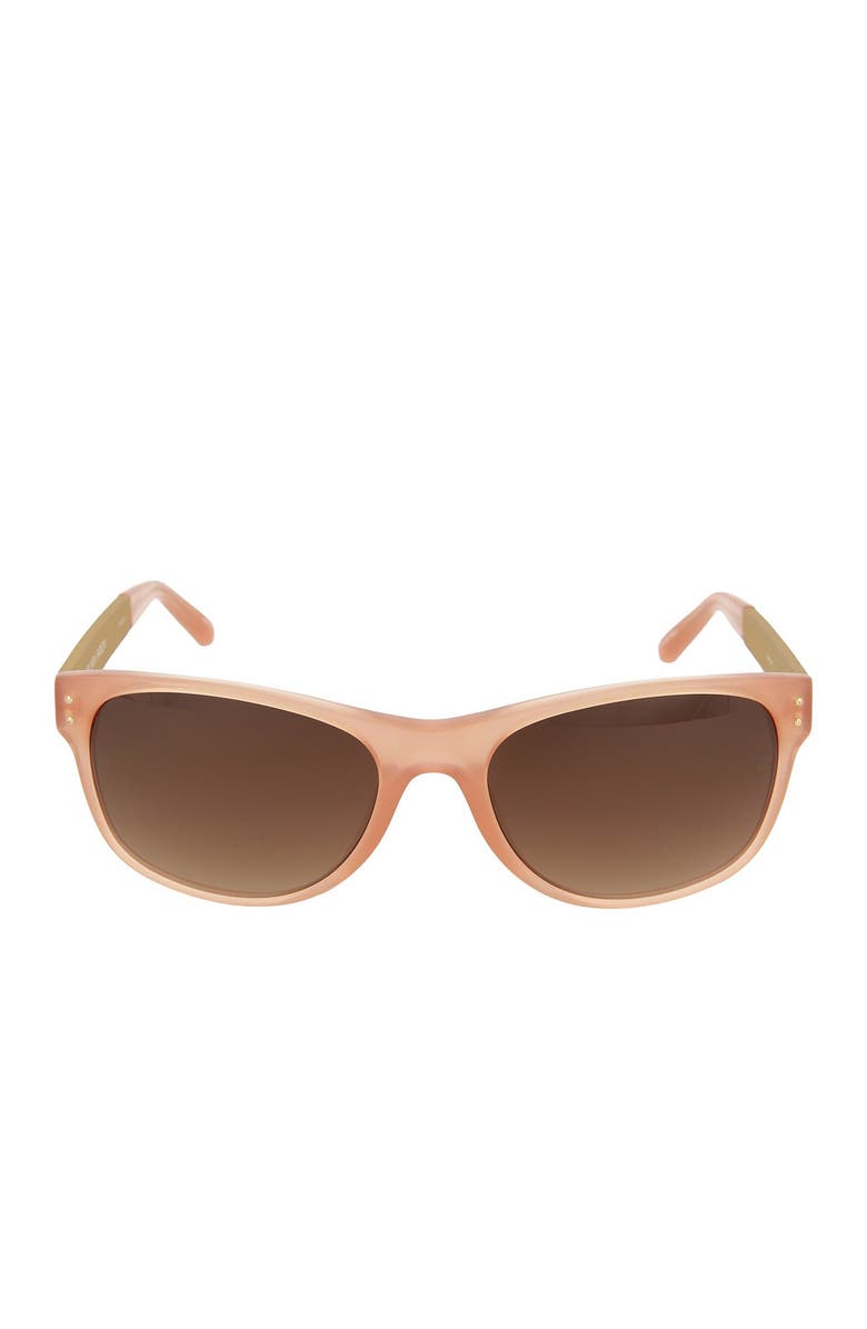 Linda Farrow 55mm Oval Sunglasses, Alternate, color, 