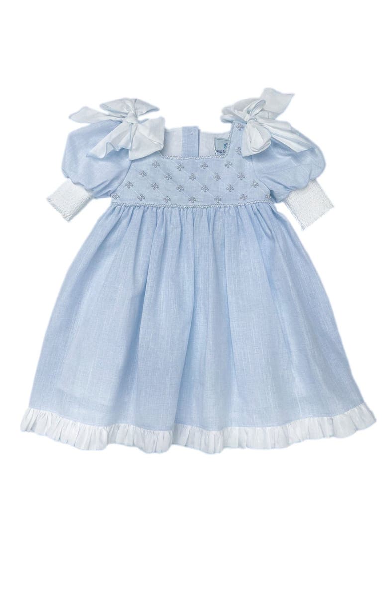 Petite Maison Kids Charlotte Linen Dress, Alternate, color, Baby Blue