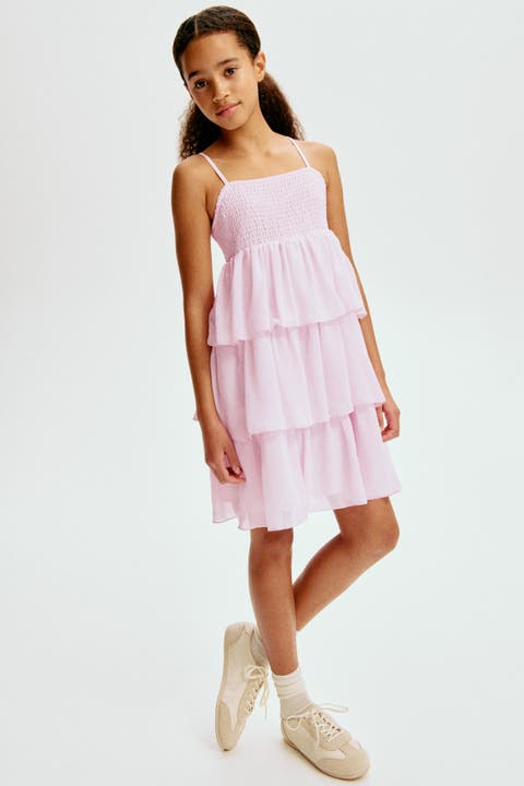 Tiered chiffon dress