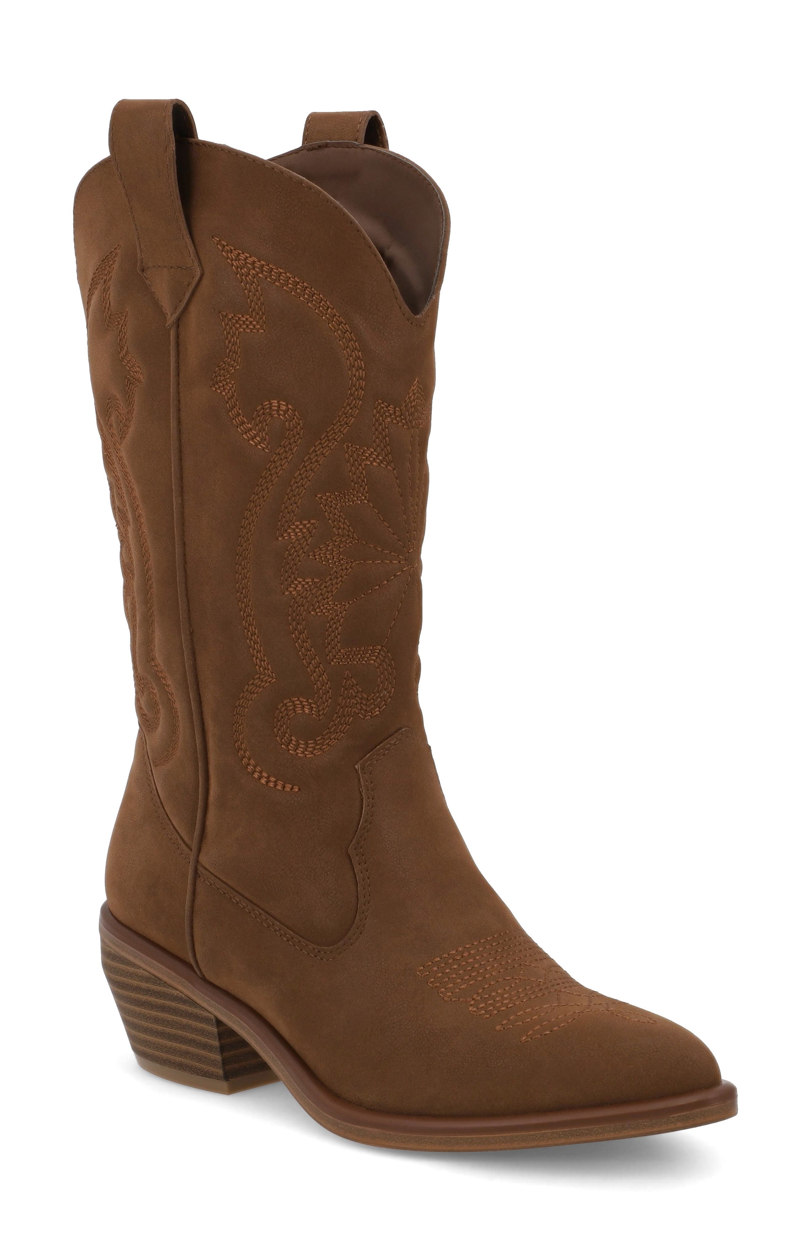 Kelsha Western Boot, Main, color, CHOCOLATE