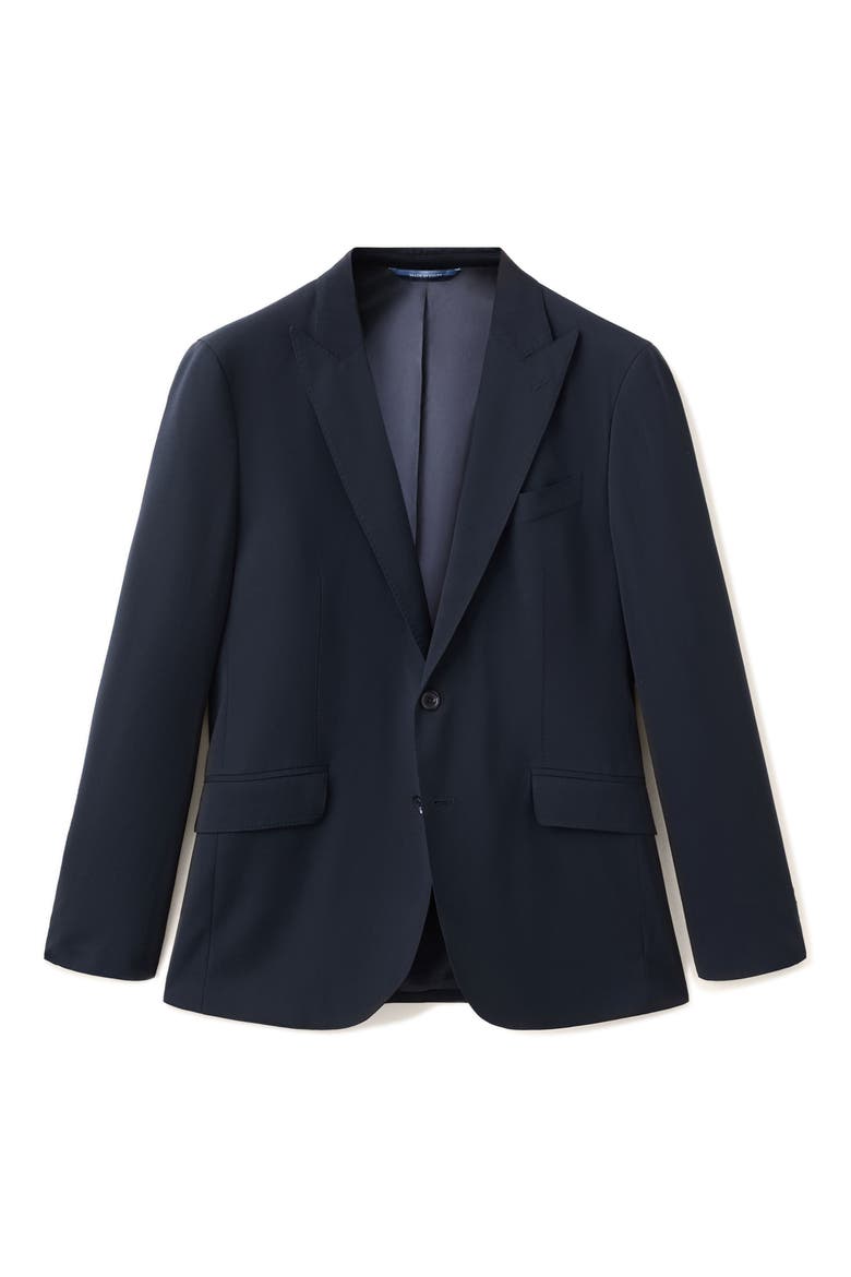Venice Slim Fit Virgin Wool Jacket, Alternate, color, NAVY