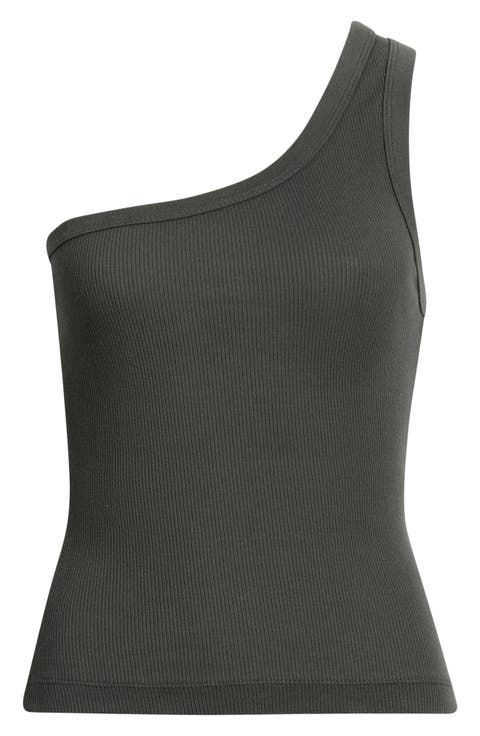 Eve Cotton Rib One-Shoulder Tank