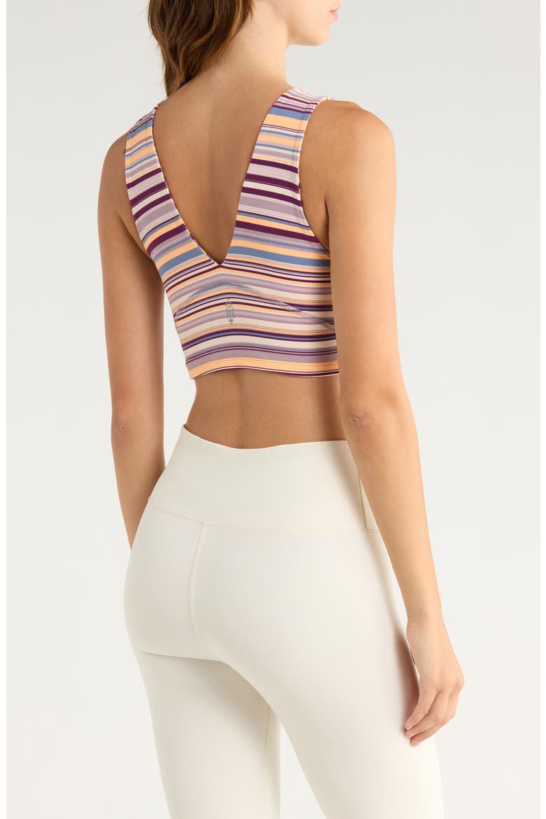 FP Movement Printed Never Better Sports Bra, Alternate, color, CRANBERRY STRIPE
