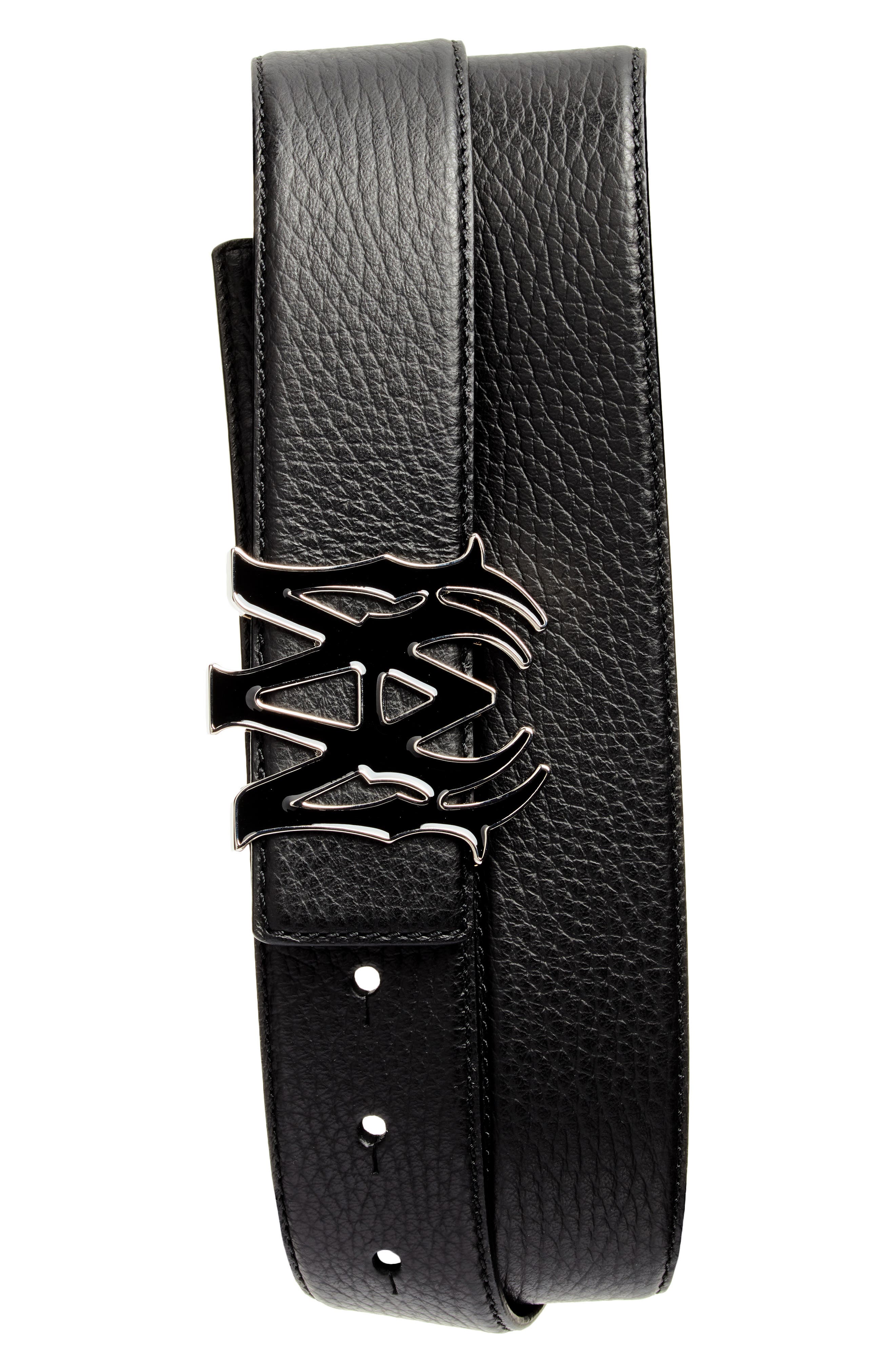 AMIRI M.A. Logo Buckle Leather Belt (Men) | Nordstrom