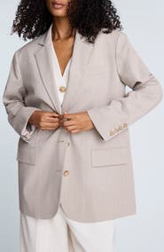 Kenneth Cole Plaid Oversize Blazer