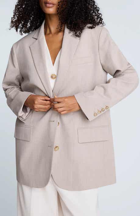 Kenneth Cole Plaid Oversize Blazer