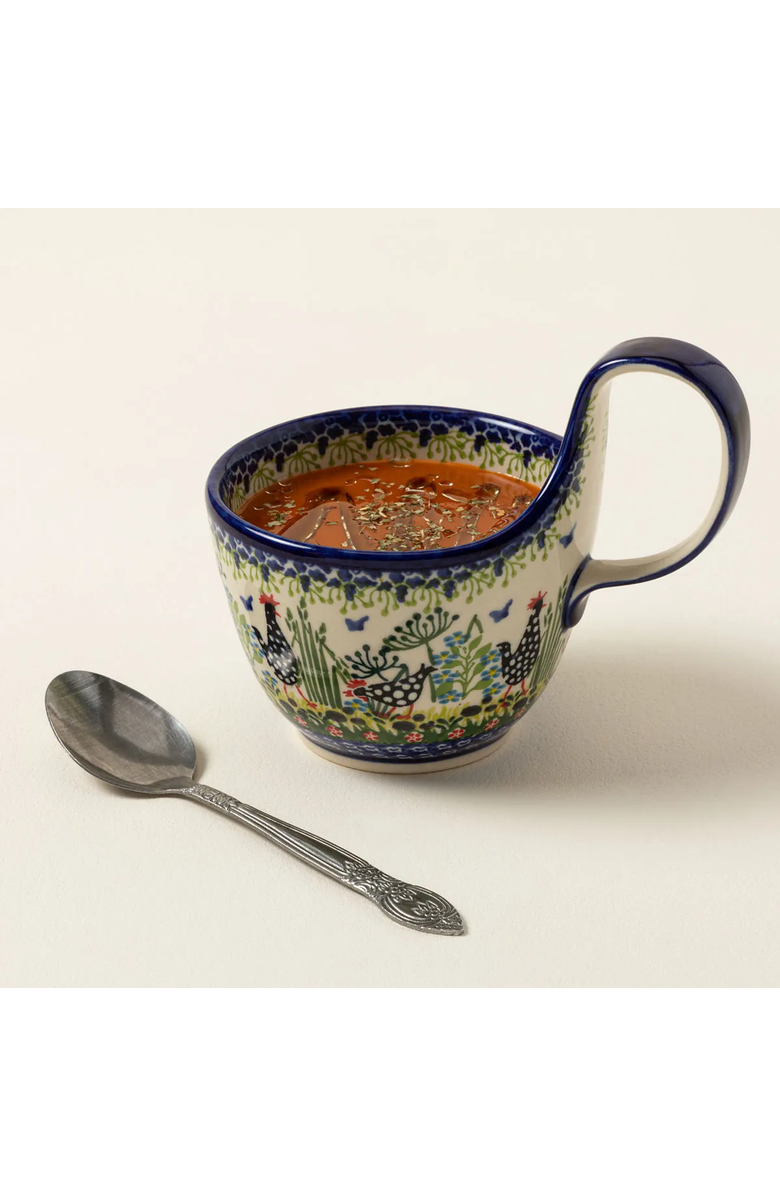 Uncommon Goods Cozy Polish Soup Mug by Lidia's Polish Pottery Inc., Alternate, color, Gold