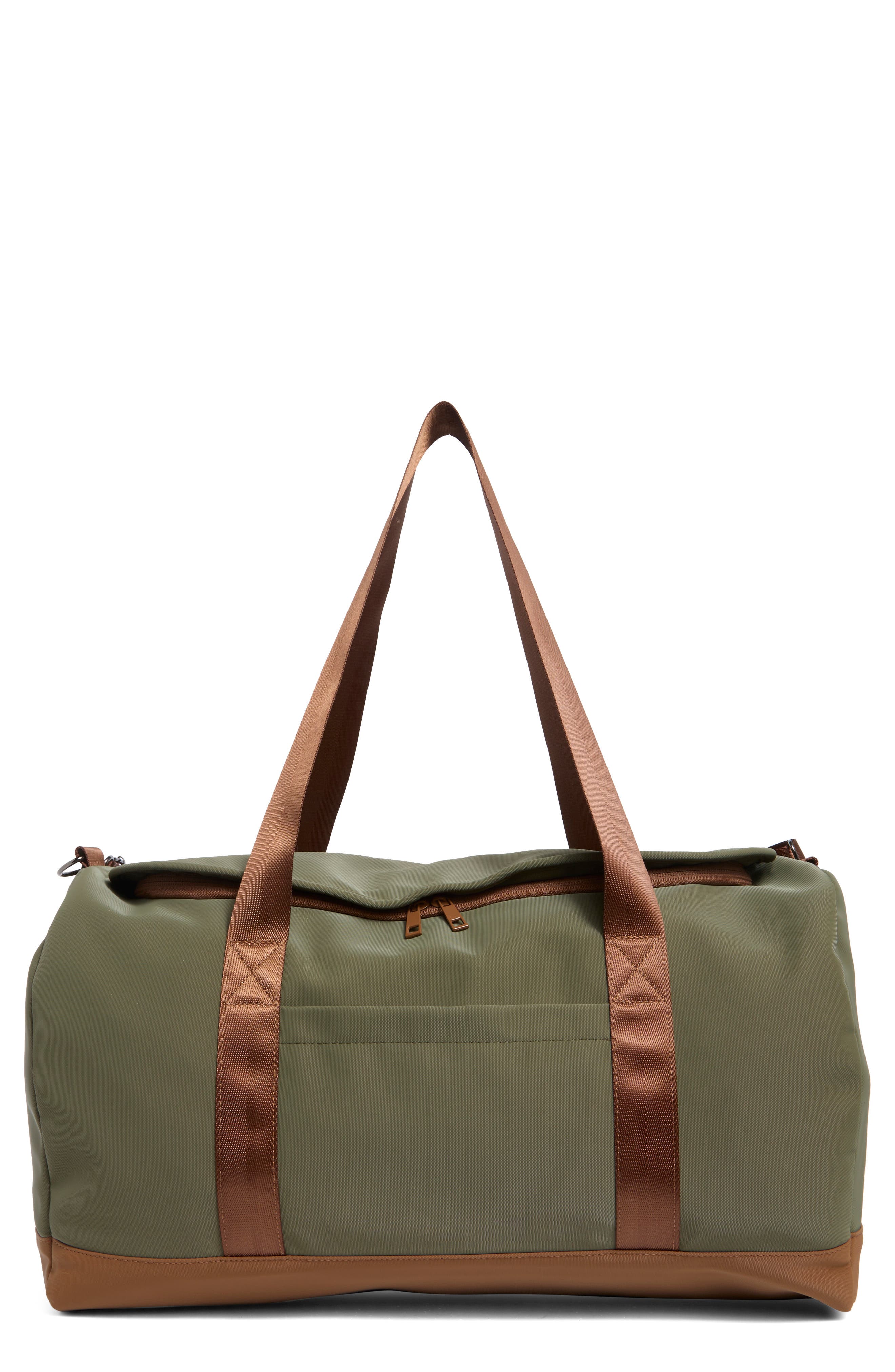 Faux Leather Duffle Bag