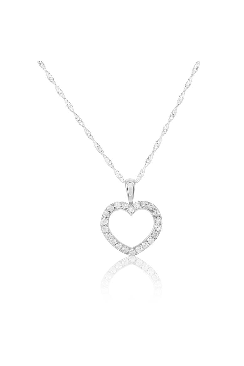 Sterling Silver Heart Necklace, Main, color, Silver
