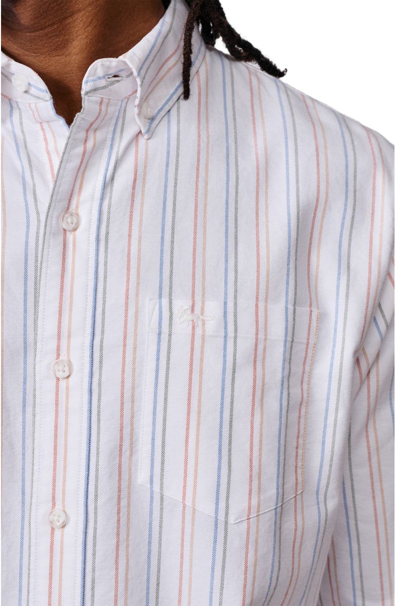 Aubin Aldridge Oxford Button Down Shirt, Alternate, color, Multi Colourful Stripe