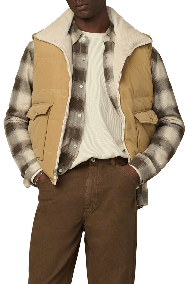 Reversible Corduroy Puffer Vest, Alternate, color, WINTER SAND