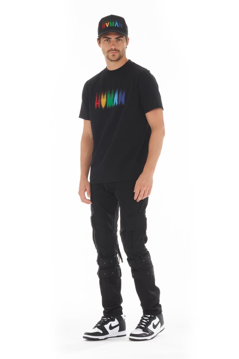 Cotton Cargo Jeans, Alternate, color, BLACK