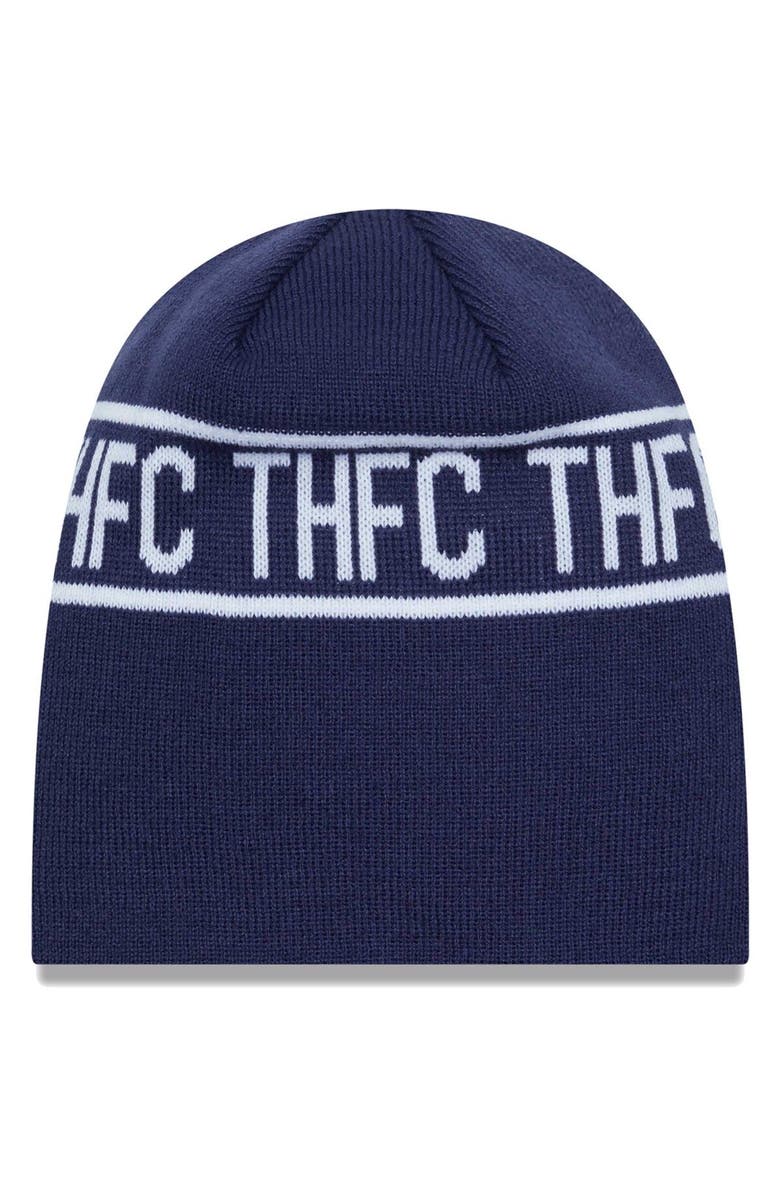 New Era Men's New Era Navy Tottenham Hotspur Wordmark Skull Knit Hat, Alternate, color, Navy